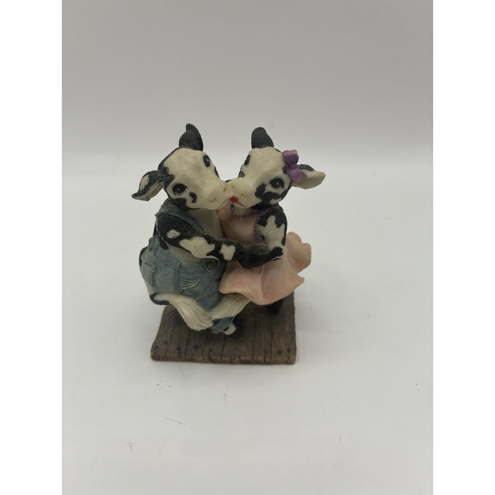 Vintage 1992 Ganz Cowtown Rudolph Bullentino & Gloria Bovine Cow Figurine